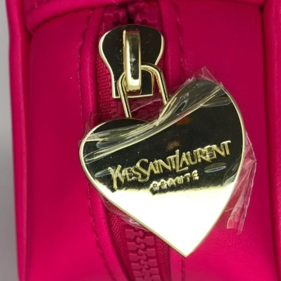 YSL Yves Saint Laurent Pink Crossbody Bag with Charm NEW - Picture 8 of 8